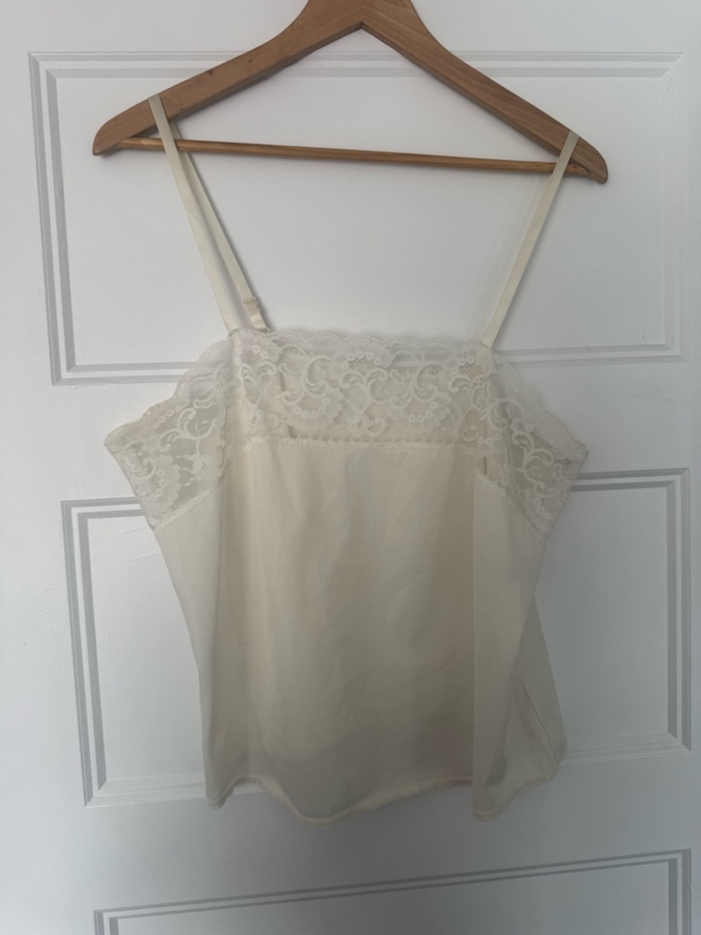 Vintage Cream Lace Trim Camisole